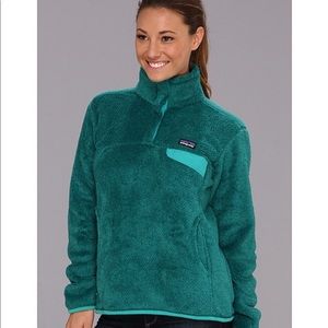 Patagonia Teal Snap Re tool Pullover Sweatshirt S